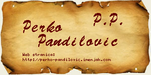 Perko Pandilović vizit kartica